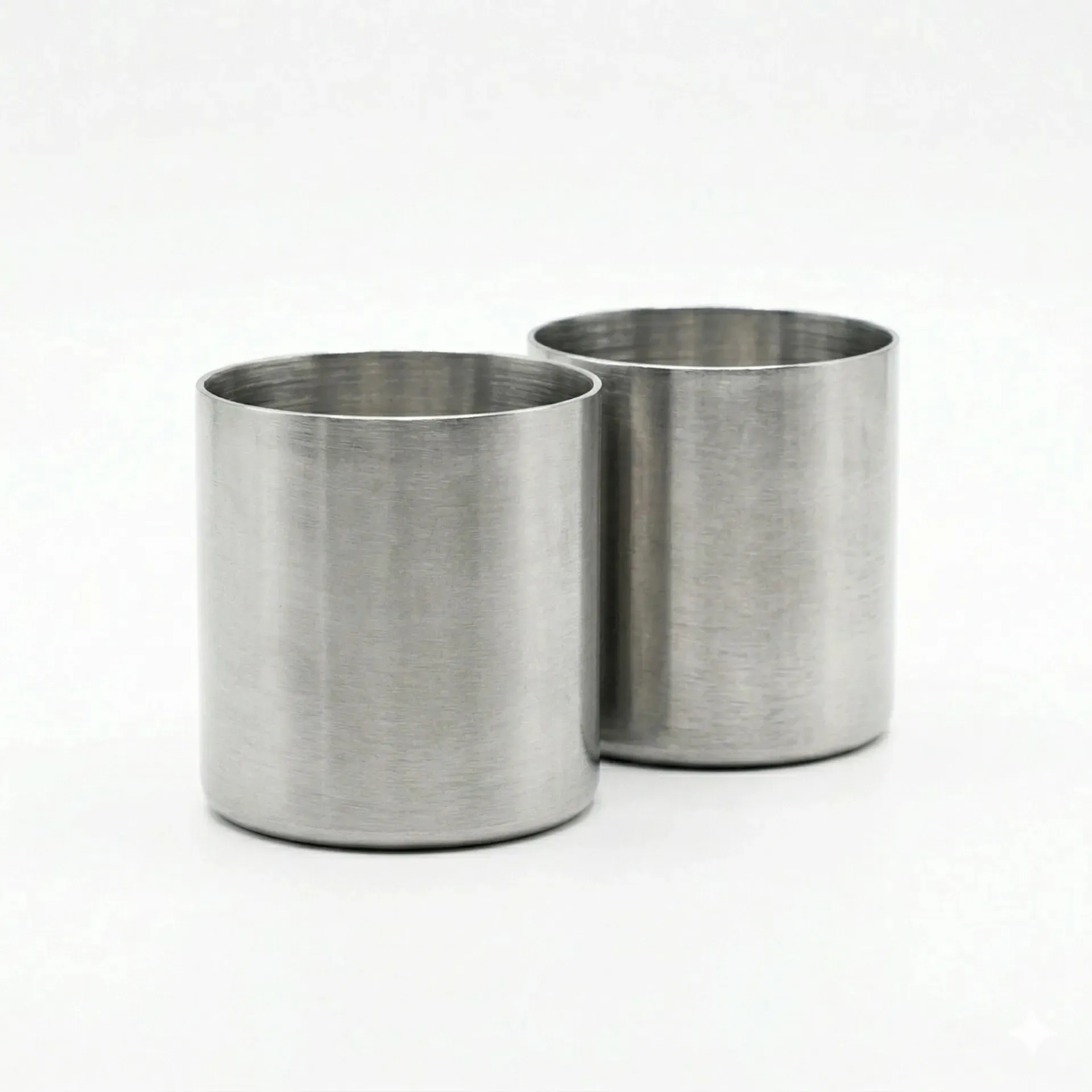 Kit 2 Cadinhos de Aço Inox 30ml